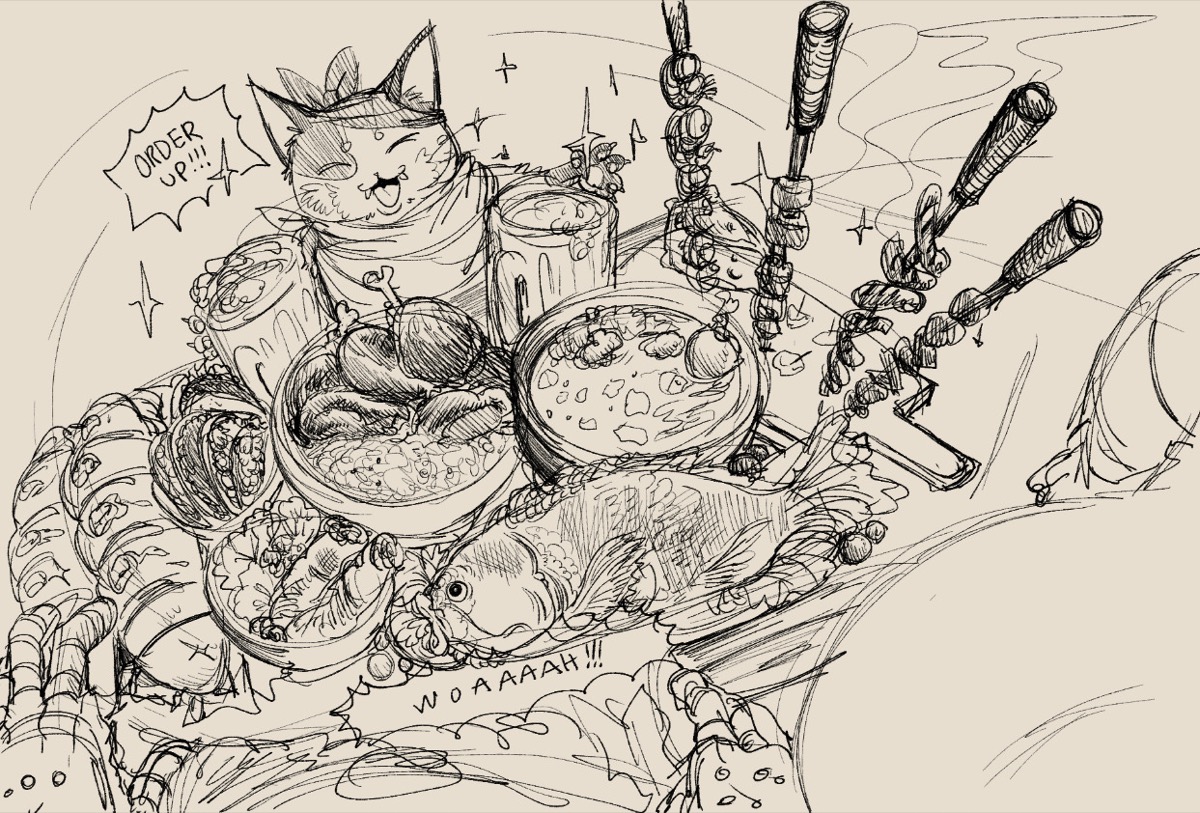 Monster Hunter Buffet Display