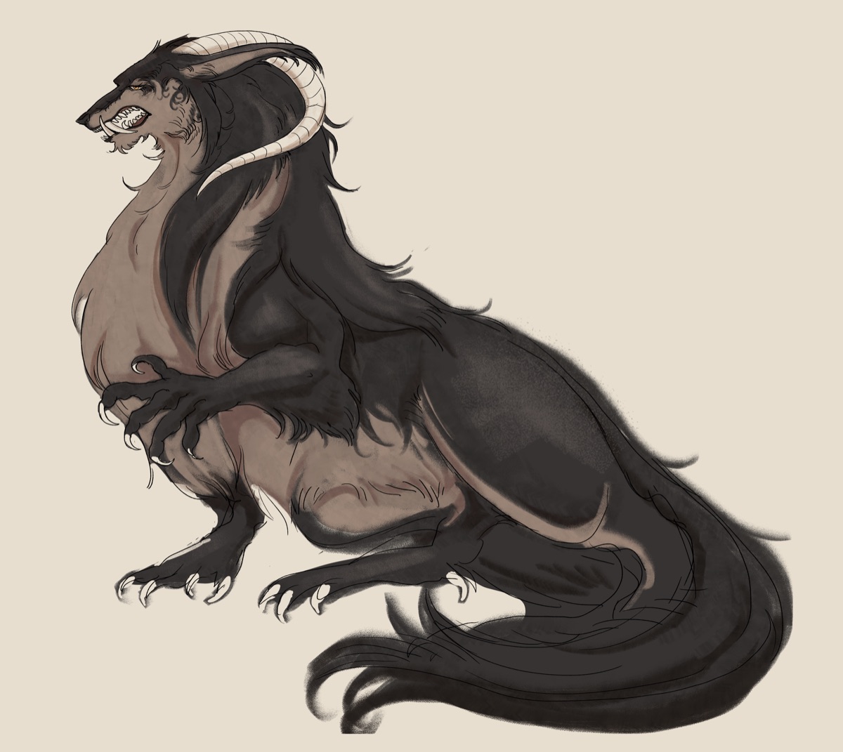 OC Cayden monster form concept art