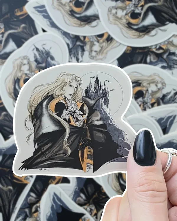 Castlevania Alucard matte sticker