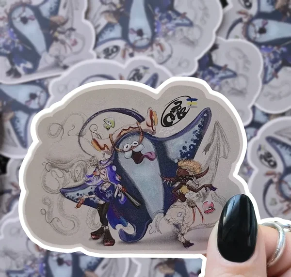 Splatoon 3 Deep Cut matte sticker