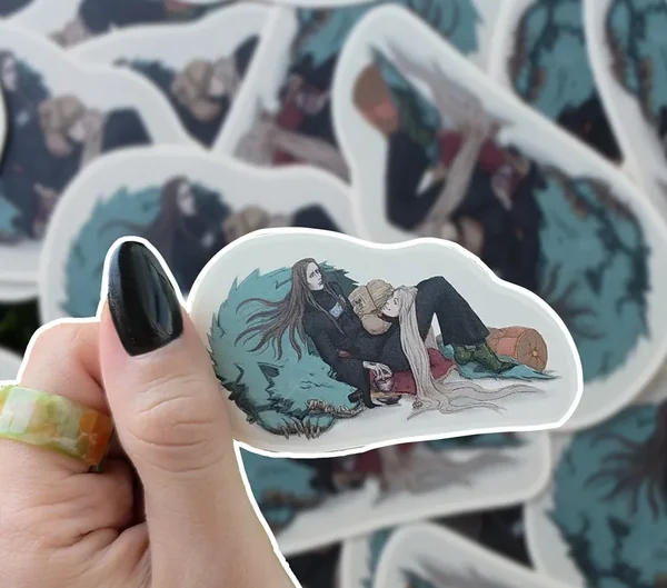 Fear and Hunger Enki and Nosramus matte sticker