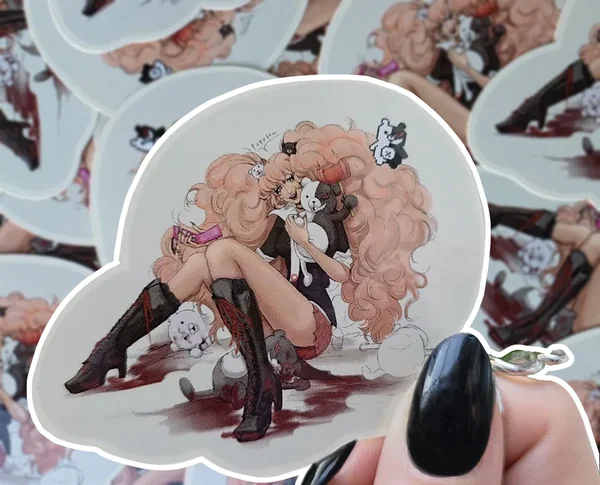 Danganronpa Junko Enoshima glossy sticker